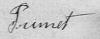 PRUNET Antoine 1901 signature